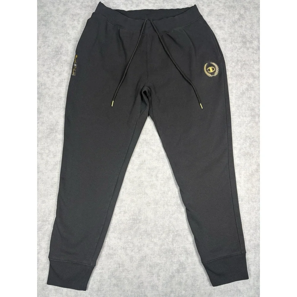 Champion x Muhammad Ali Sweatpants Mens 2XL Black Gold Logo Boxing Joggers